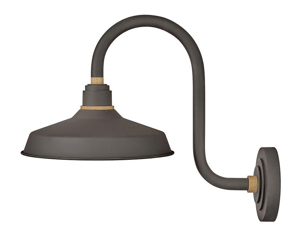 FOUNDRY CLASSIC-Small Tall Gooseneck Barn Light Outdoor l Wall Hinkley Museum Bronze  
