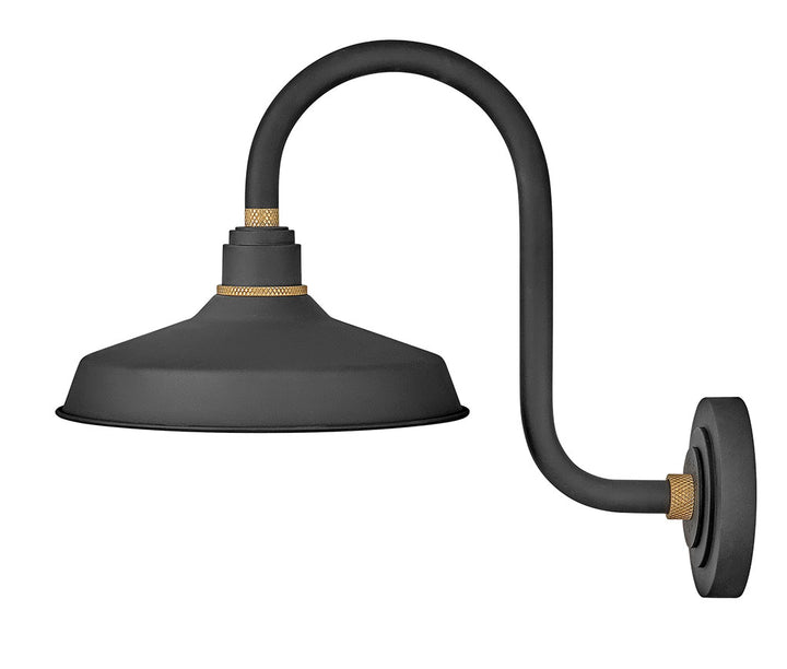 OUTDOOR FOUNDRY CLASSIC Tall Gooseneck Barn Light Outdoor Wall Lights Hinkley Textured Black 20.0x12.0x17.0 