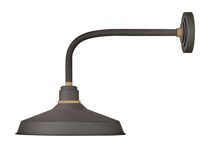 OUTDOOR FOUNDRY CLASSIC Straight Arm Barn Light Outdoor Wall Lights Hinkley Museum Bronze 25.75x16.0x18.0