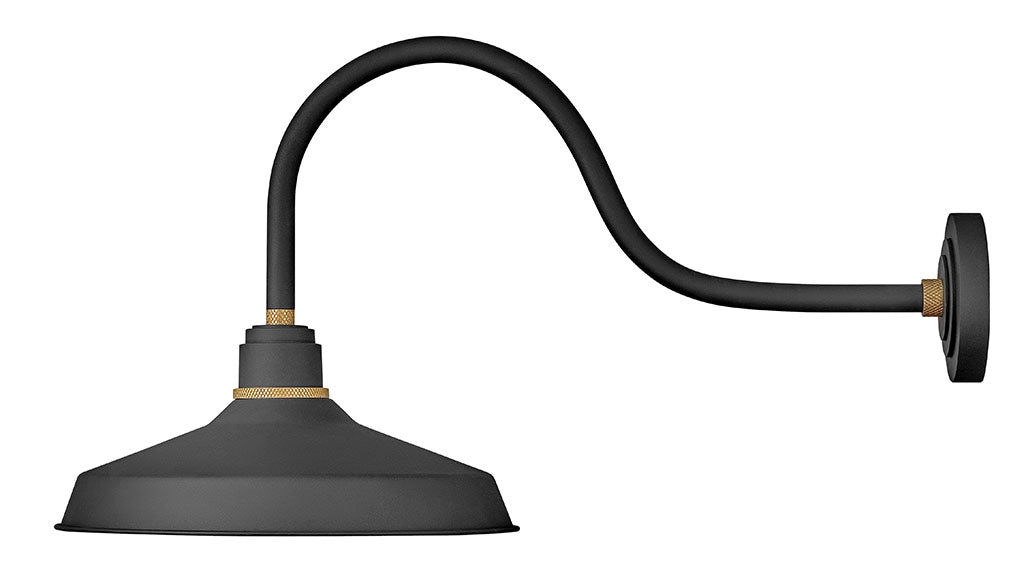 FOUNDRY CLASSIC-Large Gooseneck Barn Light Outdoor Wall Lights Hinkley Textured Black  