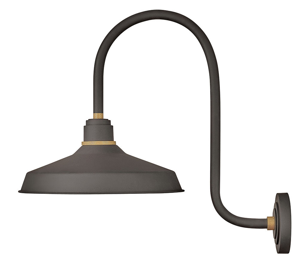 FOUNDRY CLASSIC-Large Tall Gooseneck Barn Light Outdoor l Wall Hinkley Museum Bronze  