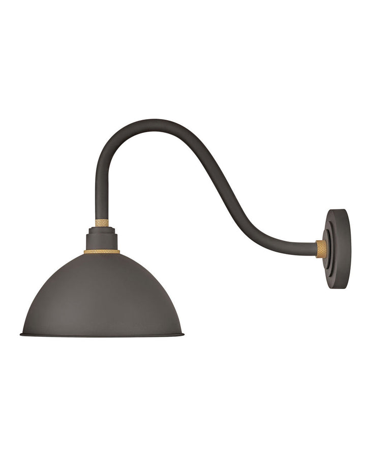 OUTDOOR FOUNDRY DOME Gooseneck Barn Light Outdoor Wall Lights Hinkley Museum Bronze 24.0x12.0x17.0