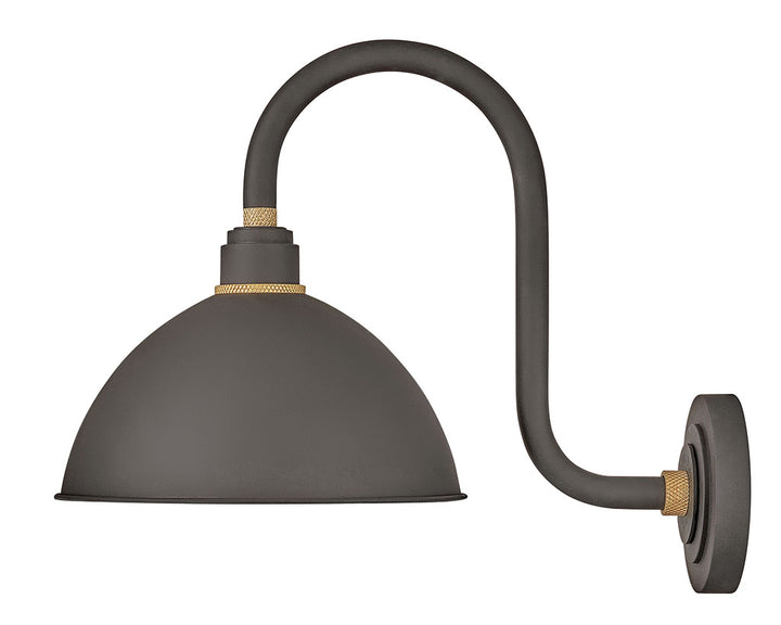 OUTDOOR FOUNDRY DOME Tall Gooseneck Barn Light Outdoor Wall Lights Hinkley Museum Bronze 20.0x12.0x17.0