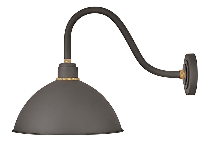 OUTDOOR FOUNDRY DOME Gooseneck Barn Light Outdoor Wall Lights Hinkley Museum Bronze 26.0x16.0x18.0