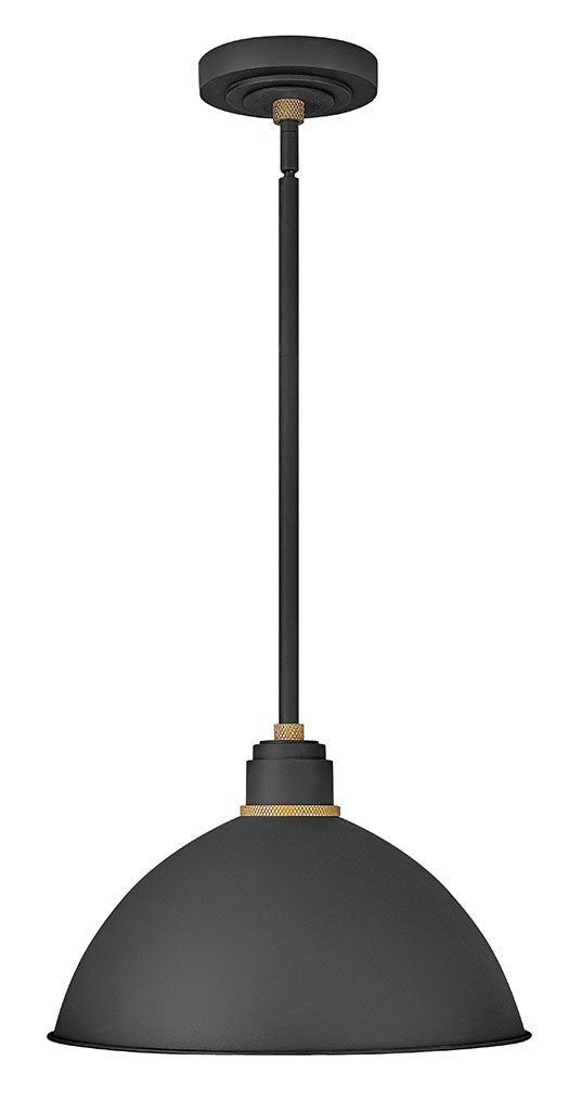 OUTDOOR FOUNDRY DOME Barn Light Outdoor l Wall Hinkley Textured Black 16.0x16.0x10.5 