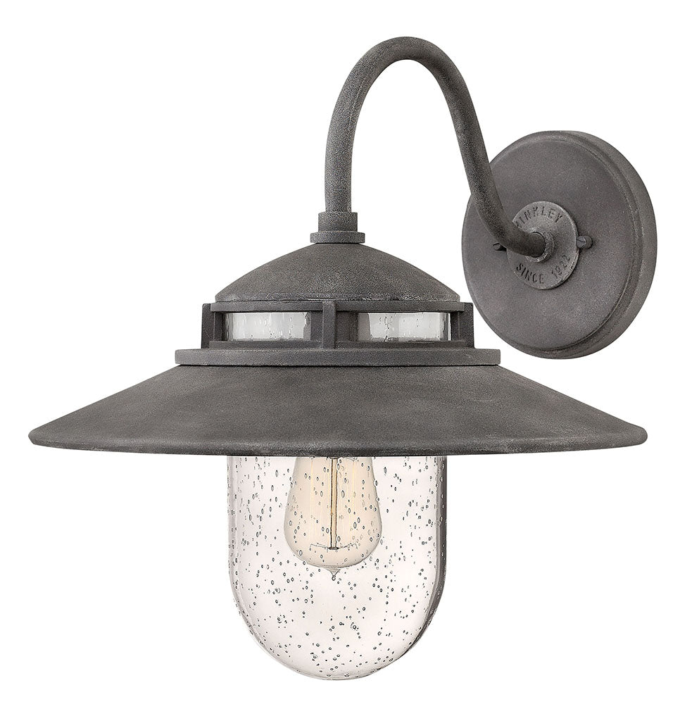 OUTDOOR ATWELL Wall Mount Lantern Outdoor l Wall Hinkley Aged Zinc 16.0x14.5x15.25 