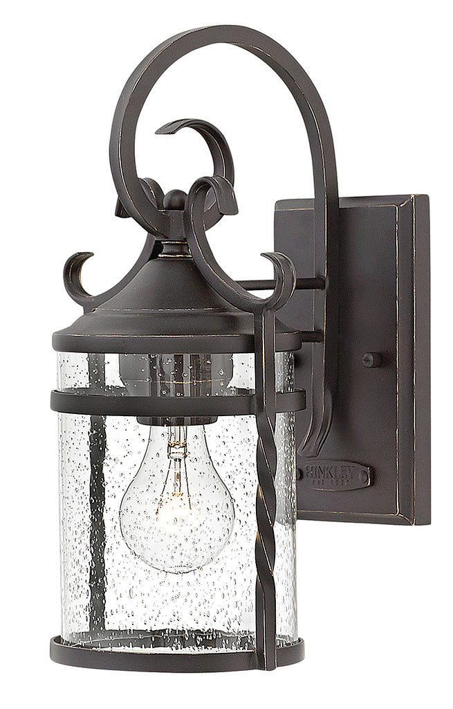 OUTDOOR CASA Wall Mount Lantern Outdoor Wall Lights Hinkley Olde Black with Clear Seedy glass 7.75x7.0x13.0