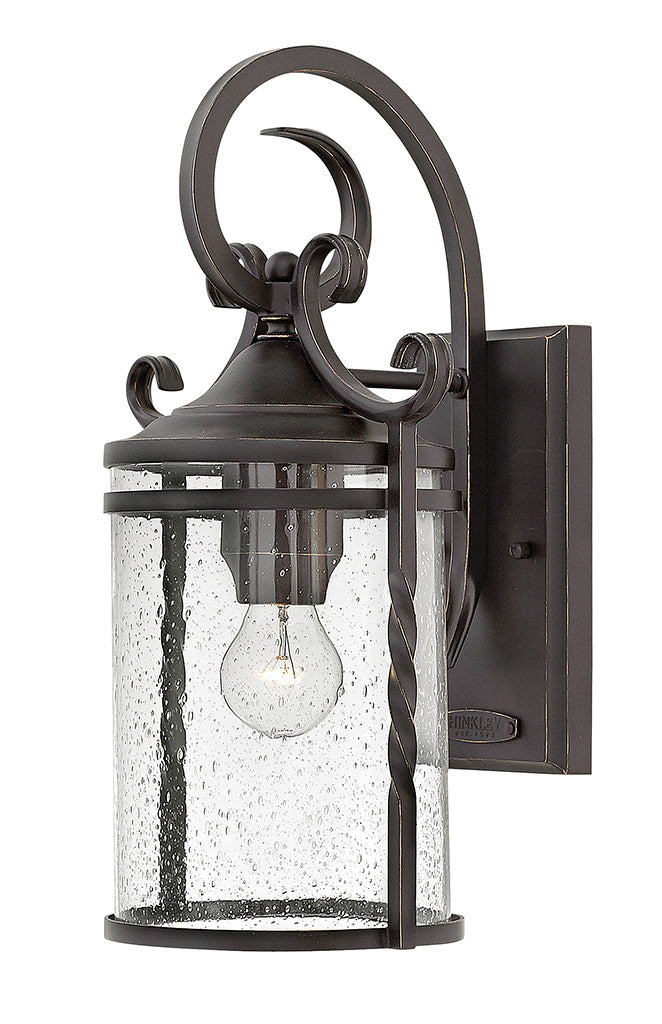 OUTDOOR CASA Wall Mount Lantern Outdoor Wall Lights Hinkley Olde Black with Clear Seedy glass 9.5x9.75x17.5