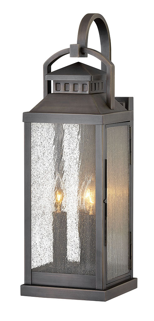 OUTDOOR REVERE Wall Mount Lantern Outdoor Wall Lights Hinkley Blackened Brass 10.0x7.0x21.75