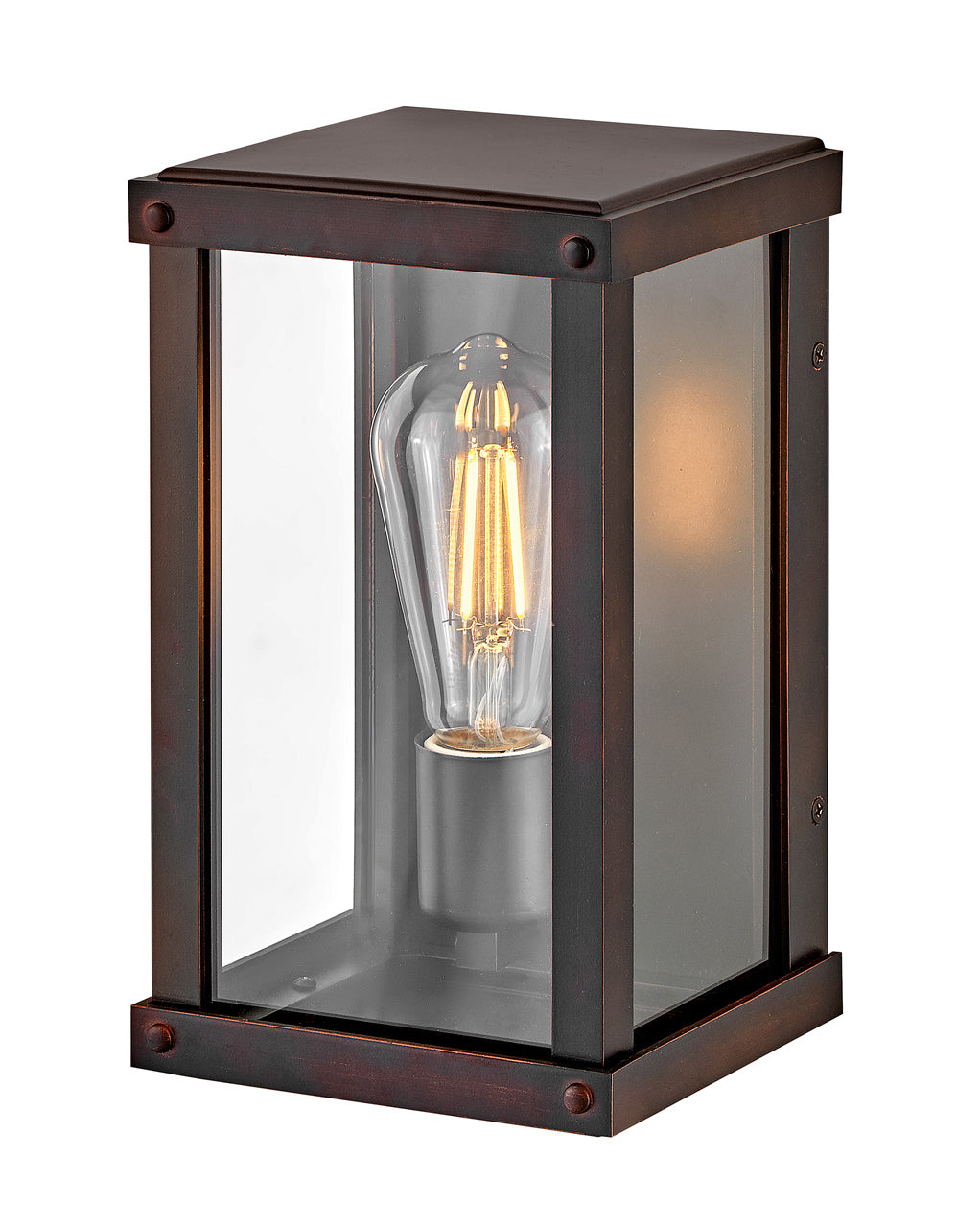 OUTDOOR BECKHAM Small Wall Mount Lantern Outdoor l Wall Hinkley Blackened Copper 5.5x6.0x10.0 