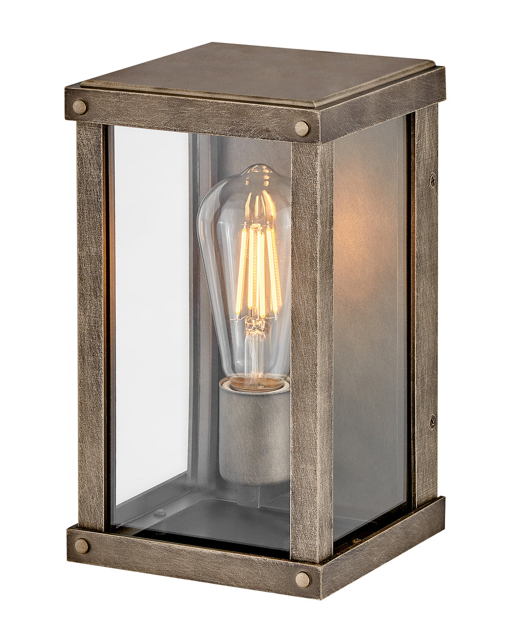 OUTDOOR BECKHAM Small Wall Mount Lantern Outdoor Wall Lights Hinkley Burnished Bronze 5.5x6.0x10.0 