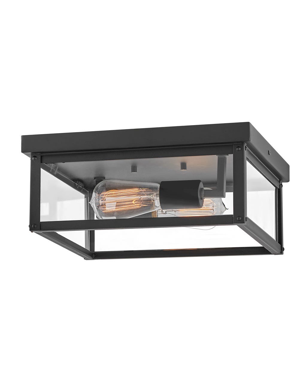 OUTDOOR BECKHAM Flush Mount Outdoor Wall Lights Hinkley Black 12.0x12.0x5.0 