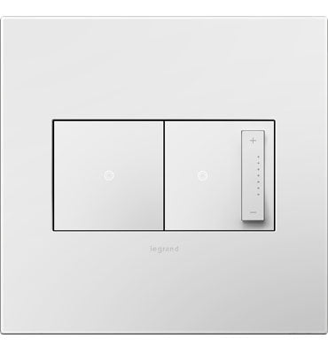 Adorne Gloss White-on-White Wall Plate