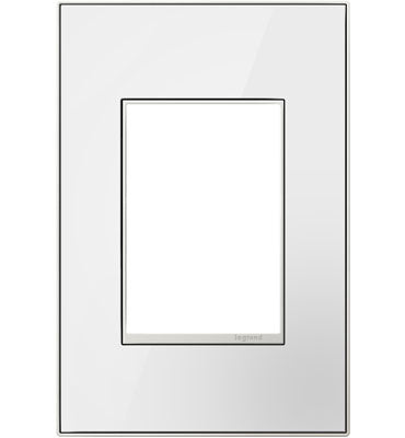 Adorne Mirror White-on-White Wall Plate