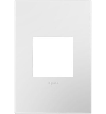 Adorne Gloss White-on-White Wall Plate Lighting Controls Legrand Gloss White 1-Gang 