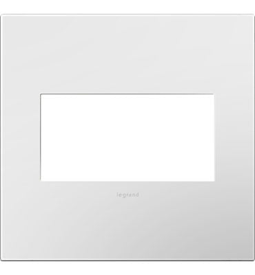 Adorne Gloss White-on-White Wall Plate Lighting Controls Legrand Gloss White 2-Gang 