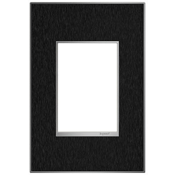 Adorne Black Stainless Wall Plate Wall Plates Legrand Black Stainless 1-Gang + 