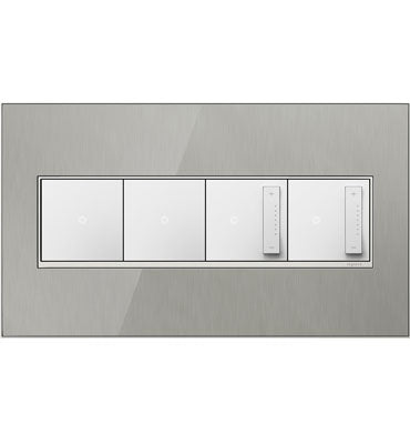 Adorne Brushed Stainless Wall Plate