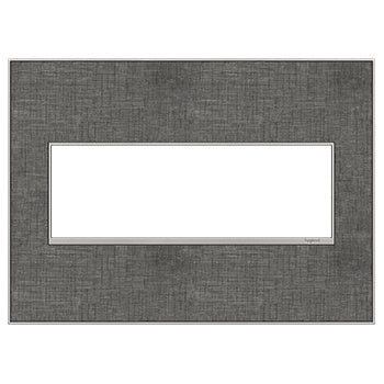Adorne Slate Linen Wall Plate Lighting Controls Legrand Slate Linen 3-Gang 