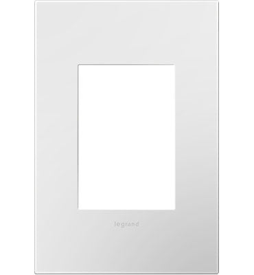 Legrand adorne® Gloss White-on-White Screwless Wall Plate with Microban® Wall Plates Legrand 1-Gang +