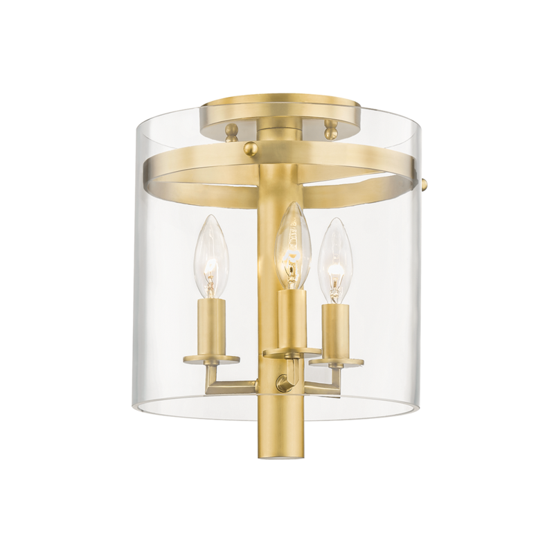 Hudson Valley 3 LIGHT FLUSH MOUNT 1303 Ceiling Semi Flush Mounts Hudson Valley Lighting Brass  