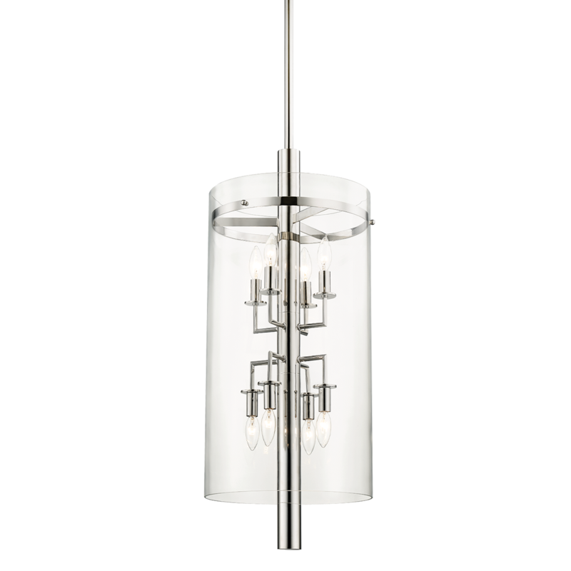 Hudson Valley 8 LIGHT PENDANT 1308 Pendants Hudson Valley Lighting Nickel  