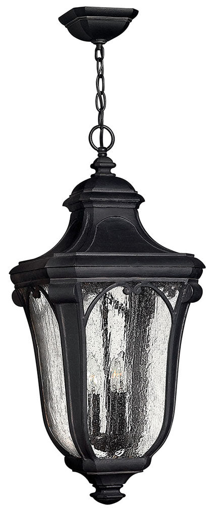 OUTDOOR TRAFALGAR Hanging Lantern Outdoor Hanging Lights Hinkley Museum Black 12.0x12.0x25.0 