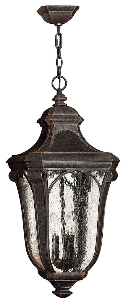 OUTDOOR TRAFALGAR Hanging Lantern Outdoor Hanging Lights Hinkley Mocha 12.0x12.0x25.0 