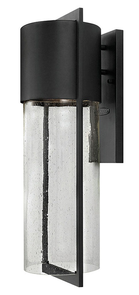 SHELTER-Large Wall Mount Lantern Outdoor Wall Lights Hinkley Black  