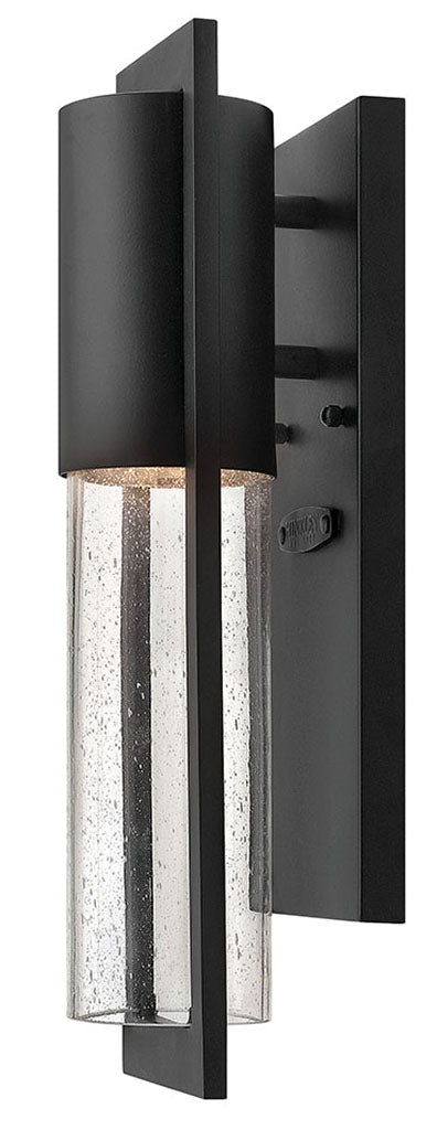 SHELTER-Extra Small Wall Mount Lantern Outdoor Wall Lights Hinkley Black  