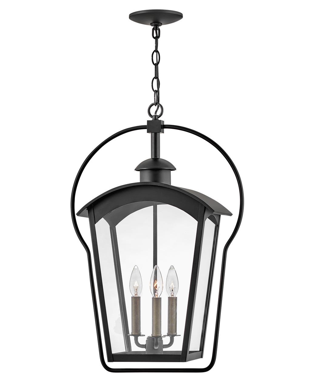 OUTDOOR YALE Hanging Lantern Outdoor Light Fixture l Hanging Hinkley Black 8.5x17.0x25.75 