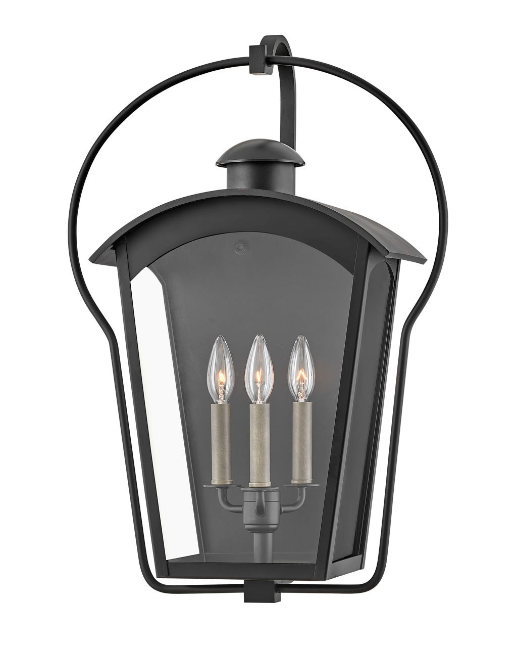 OUTDOOR YALE Wall Mount Lantern Outdoor Wall Lights Hinkley Black 10.5x17.0x25.0