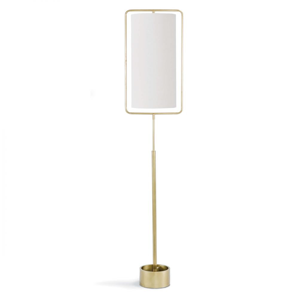 Regina Andrew Geo Rectangle Floor Lamp Lamp Regina Andrew Natural Brass Linen 