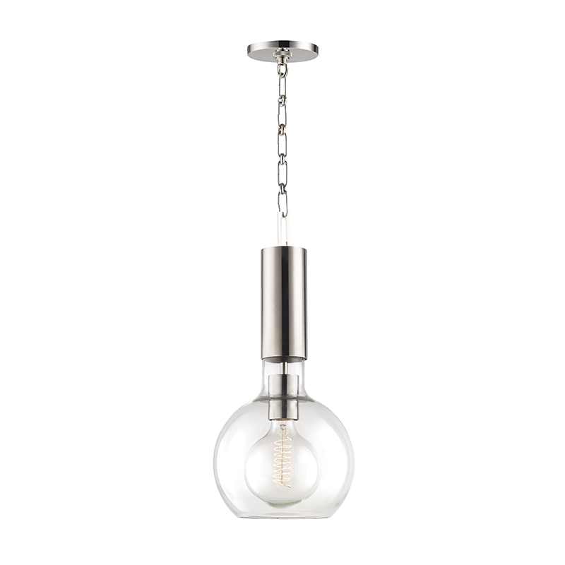 Hudson Valley 1 LIGHT SMALL PENDANT 1409 Pendants Hudson Valley Lighting Nickel  