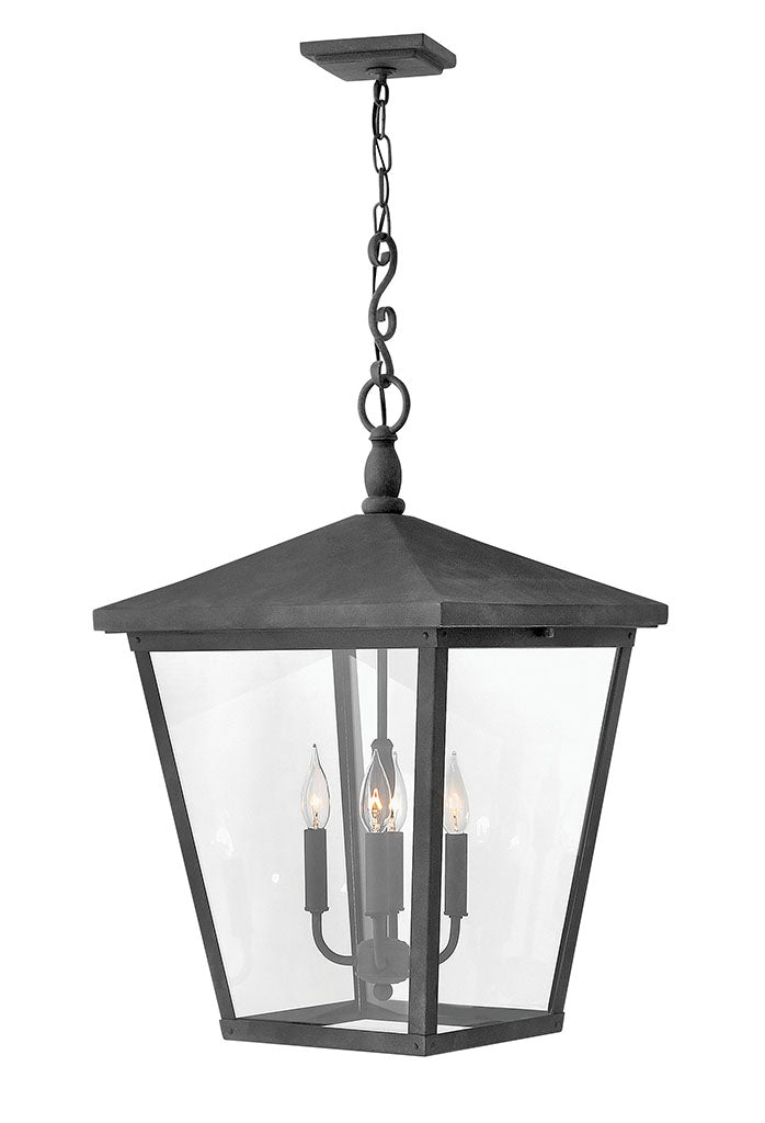 OUTDOOR TRELLIS Hanging Lantern Outdoor Light Fixture l Hanging Hinkley Aged Zinc 16.0x16.0x31.25 