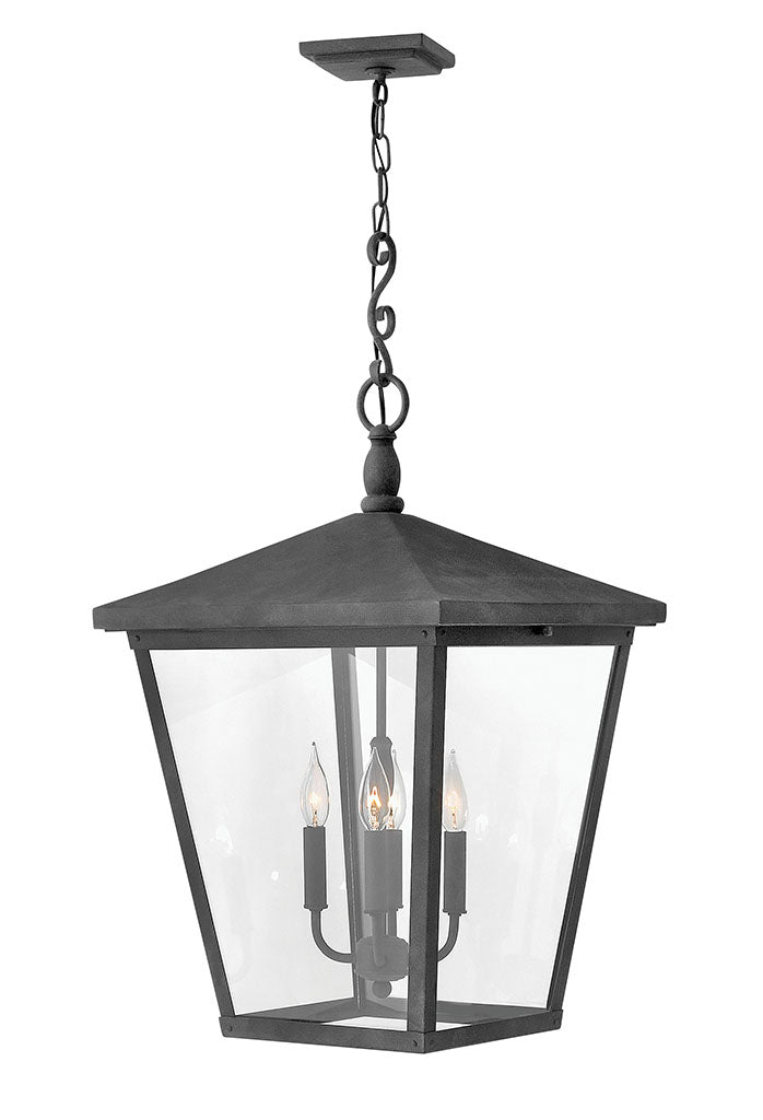 OUTDOOR TRELLIS Hanging Lantern Outdoor Hanging Lights Hinkley Aged Zinc 16.0x16.0x31.25 