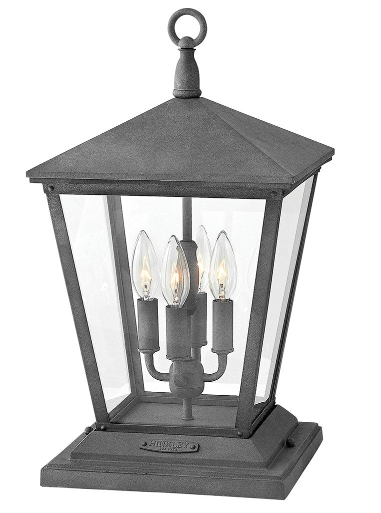 OUTDOOR TRELLIS Post Top or Pier Mount Lantern Pier & Post Mount Lights Hinkley Aged Zinc 11.0x11.0x19.75 