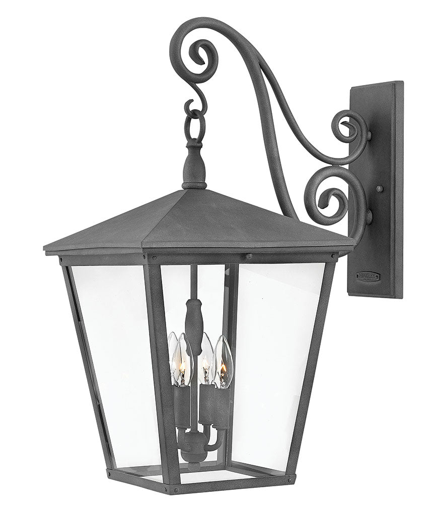 OUTDOOR TRELLIS Wall Mount Lantern Outdoor Wall Lights Hinkley Aged Zinc 19.0x13.0x26.25 