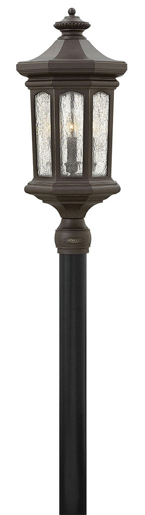 OUTDOOR RALEY Post Top or Pier Mount Lantern Pier & Post Mount Lights Hinkley Oil Rubbed Bronze 11.75x11.75x26.25