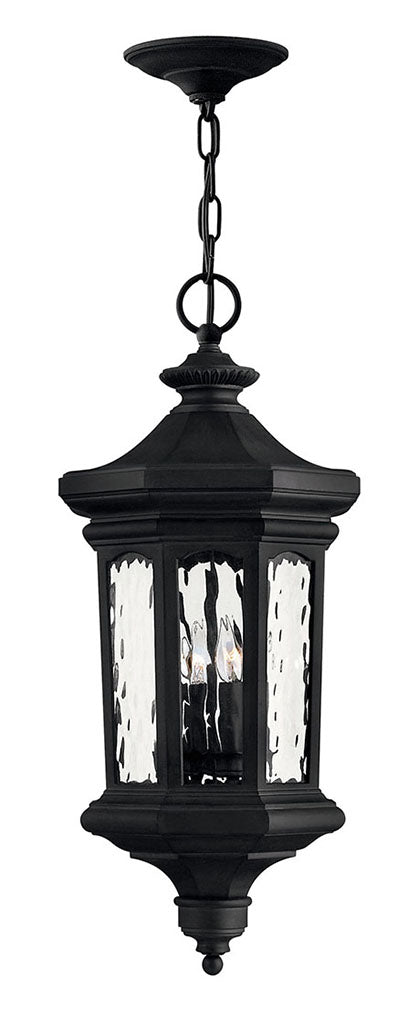 OUTDOOR RALEY Hanging Lantern Outdoor Hanging Lights Hinkley Museum Black 11.75x11.75x27.5