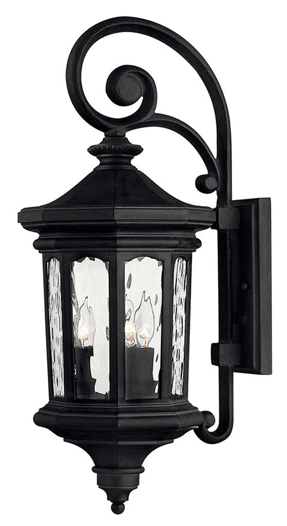 OUTDOOR RALEY Wall Mount Lantern Outdoor Wall Lights Hinkley Museum Black 12.25x9.5x25.75 