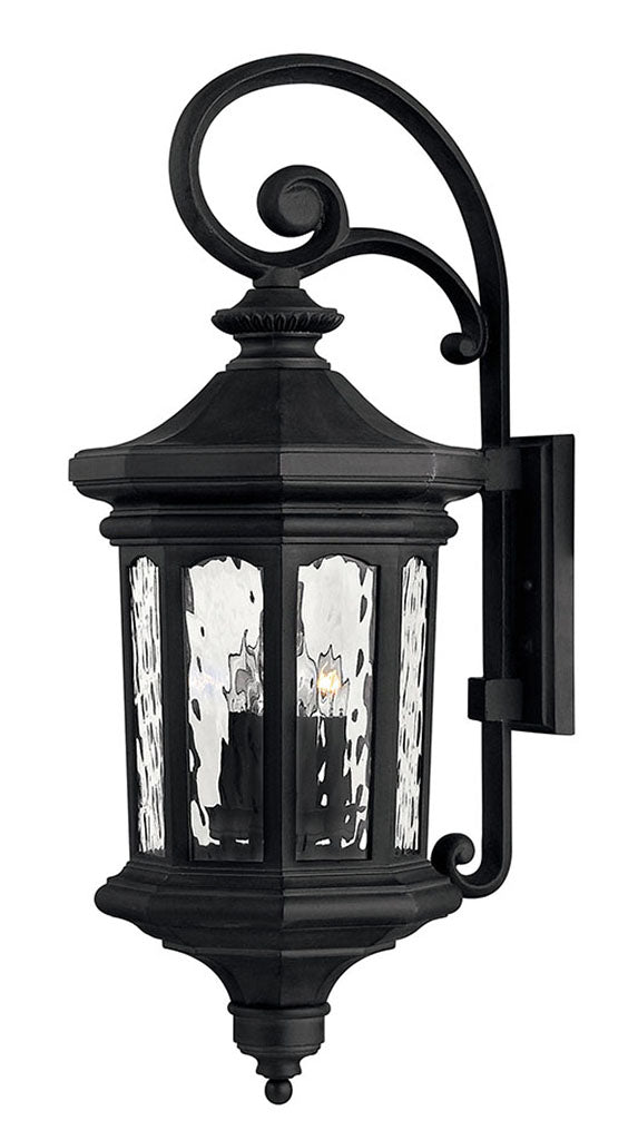 OUTDOOR RALEY Wall Mount Lantern Outdoor Wall Lights Hinkley Museum Black 14.75x11.75x31.5