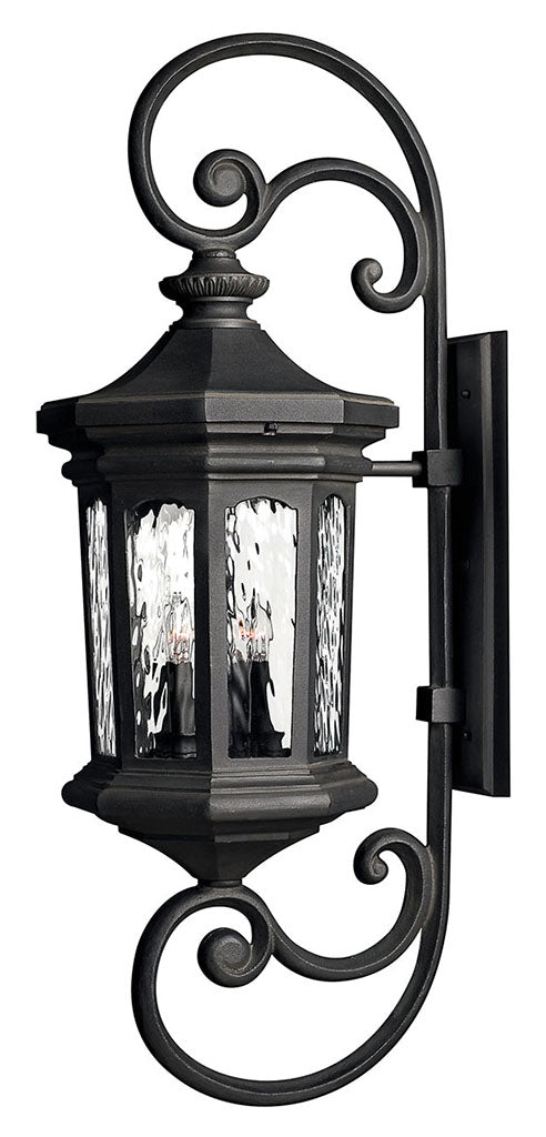 OUTDOOR RALEY Wall Mount Lantern Outdoor Wall Lights Hinkley Museum Black 17.25x13.0x41.75