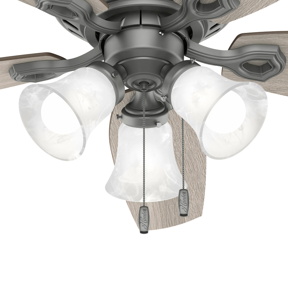 Hunter 52 inch Builder Low Profile Ceiling Fan with LED Light Kit and Pull Chain