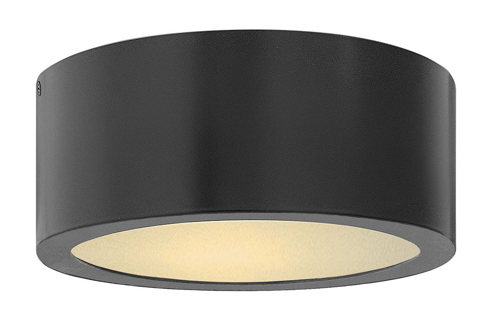 OUTDOOR LUNA Flush Mount Outdoor Wall Lights Hinkley Satin Black 8.0x8.0x3.25 