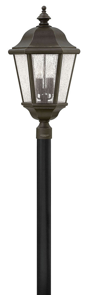 OUTDOOR EDGEWATER Post Top or Pier Mount Lantern Pier & Post Mount Lights Hinkley Oil Rubbed Bronze 15.0x15.0x27.75 