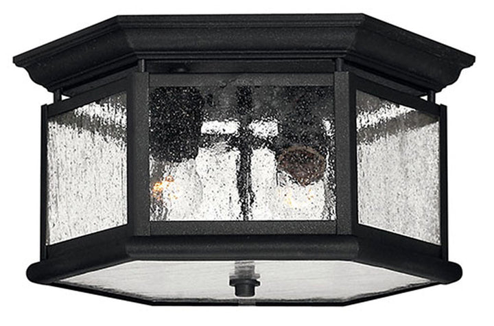 OUTDOOR EDGEWATER Flush Mount Outdoor Wall Lights Hinkley Black 13.0x13.0x6.75