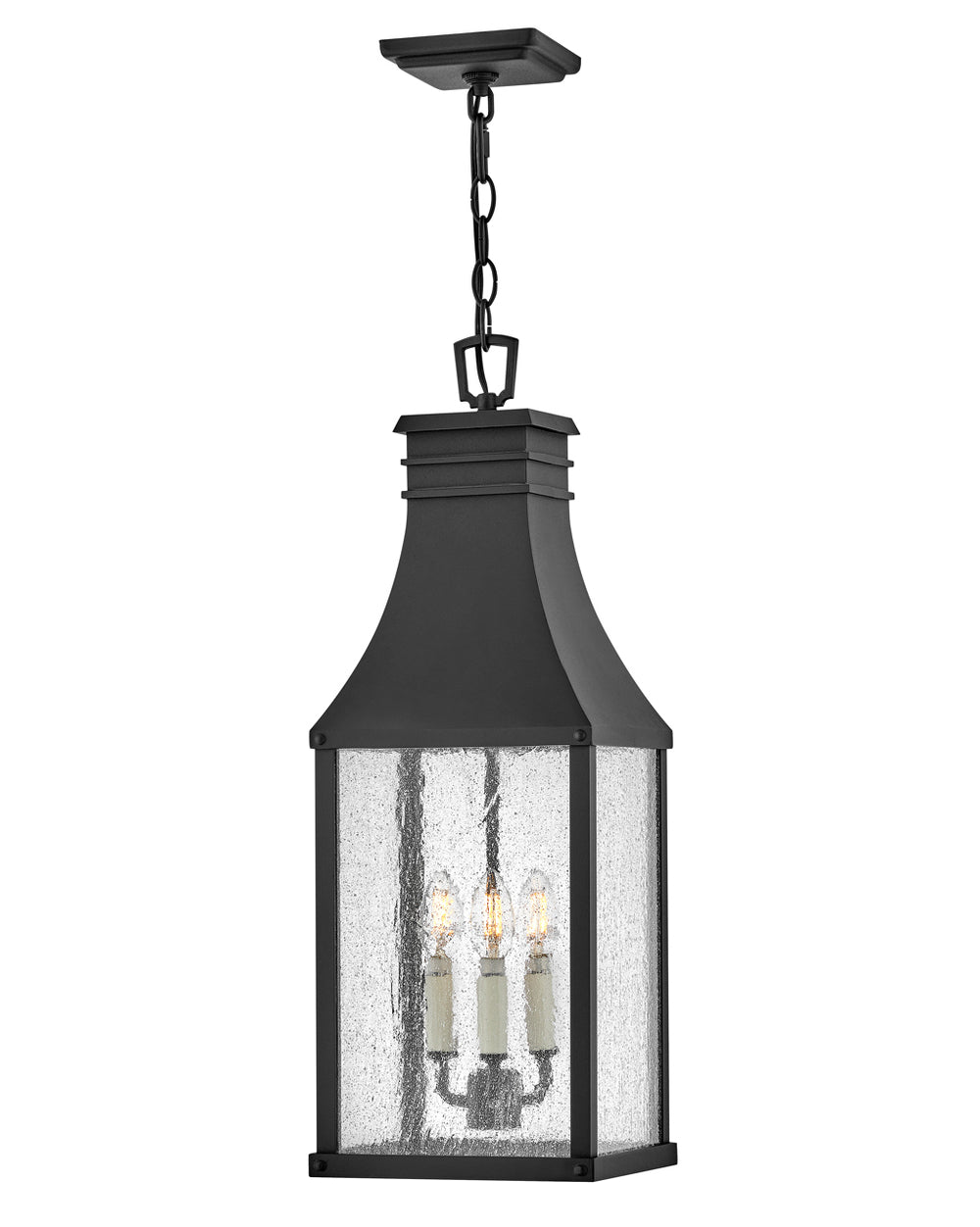 OUTDOOR BEACON HILL Hanging Lantern Outdoor Hanging Lights Hinkley Museum Black 8.0x9.0x25.5 