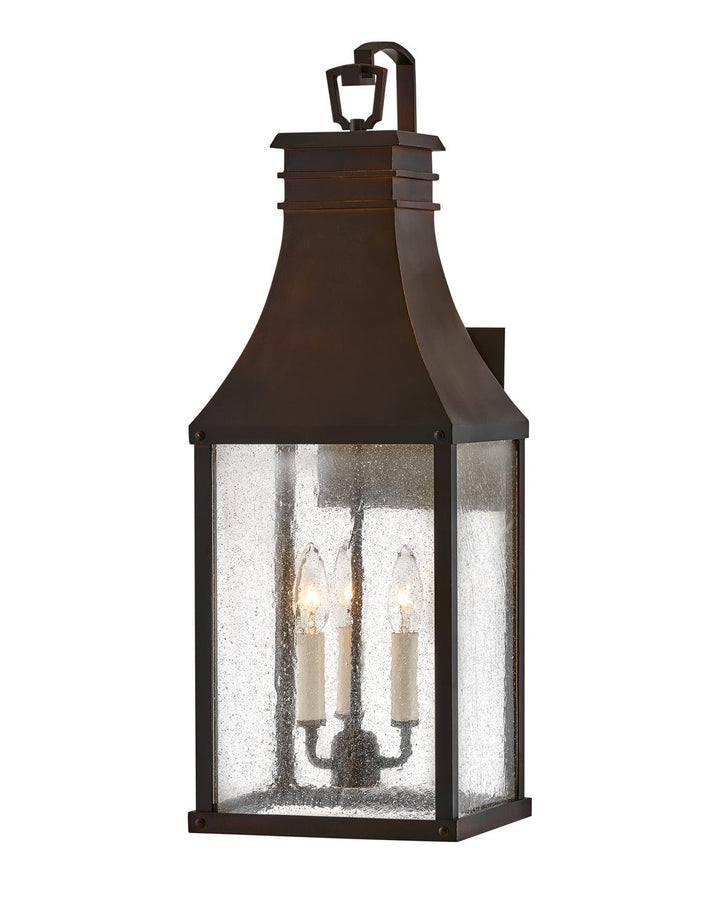 OUTDOOR BEACON HILL Wall Mount Lantern Outdoor Wall Lights Hinkley Blackened Copper 9.5x9.0x26.25 