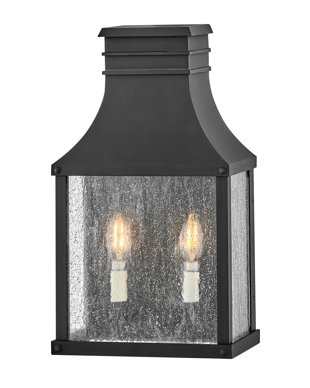 OUTDOOR BEACON HILL Wall Mount Lantern Outdoor Wall Lights Hinkley Museum Black 5.5x9.75x17.25 